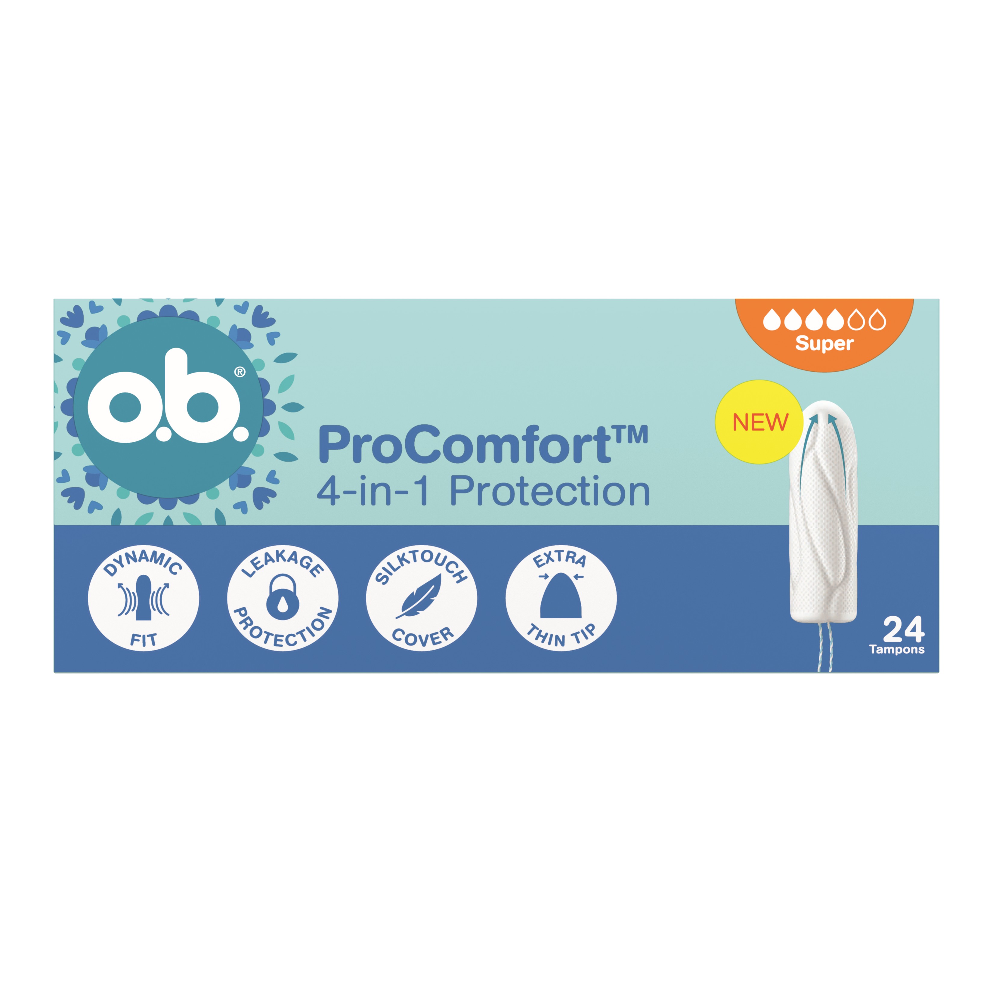 o.b. ProComfort 4w1 Tampony Super 24 Sztuki