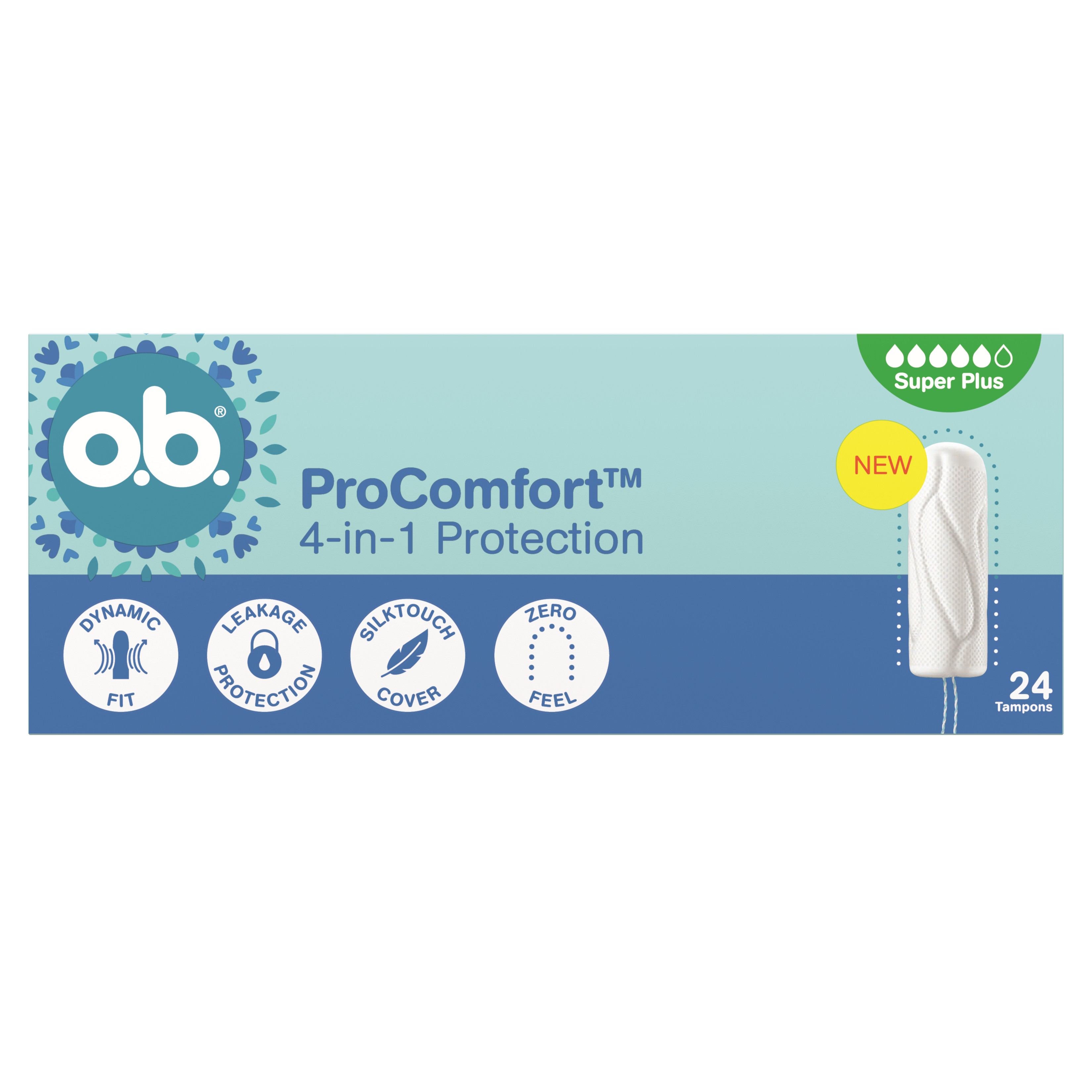o.b. ProComfort 4w1 Tampony Super Plus 24 Sztuki