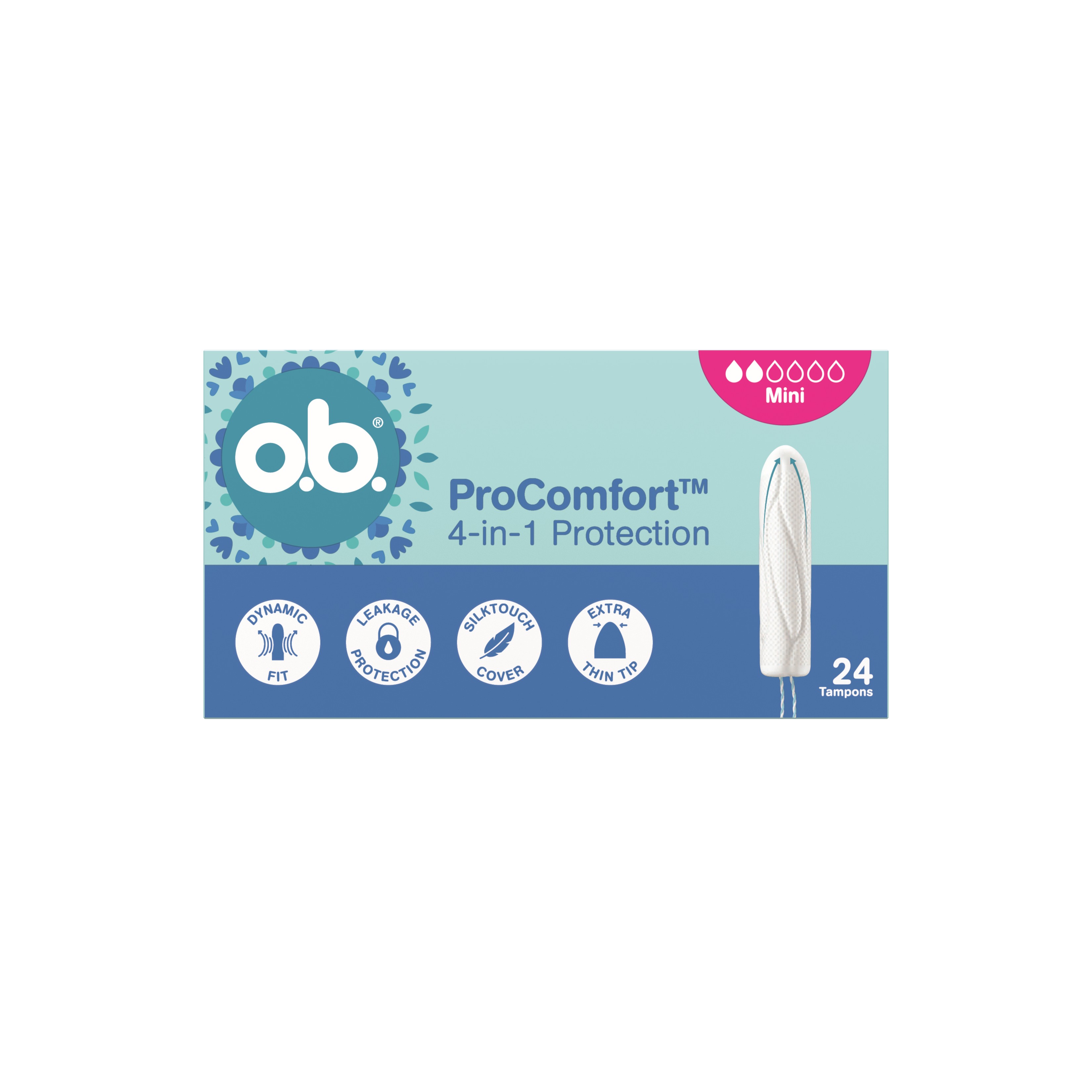 o.b. ProComfort 4w1 Tampony Mini 24 Sztuki
