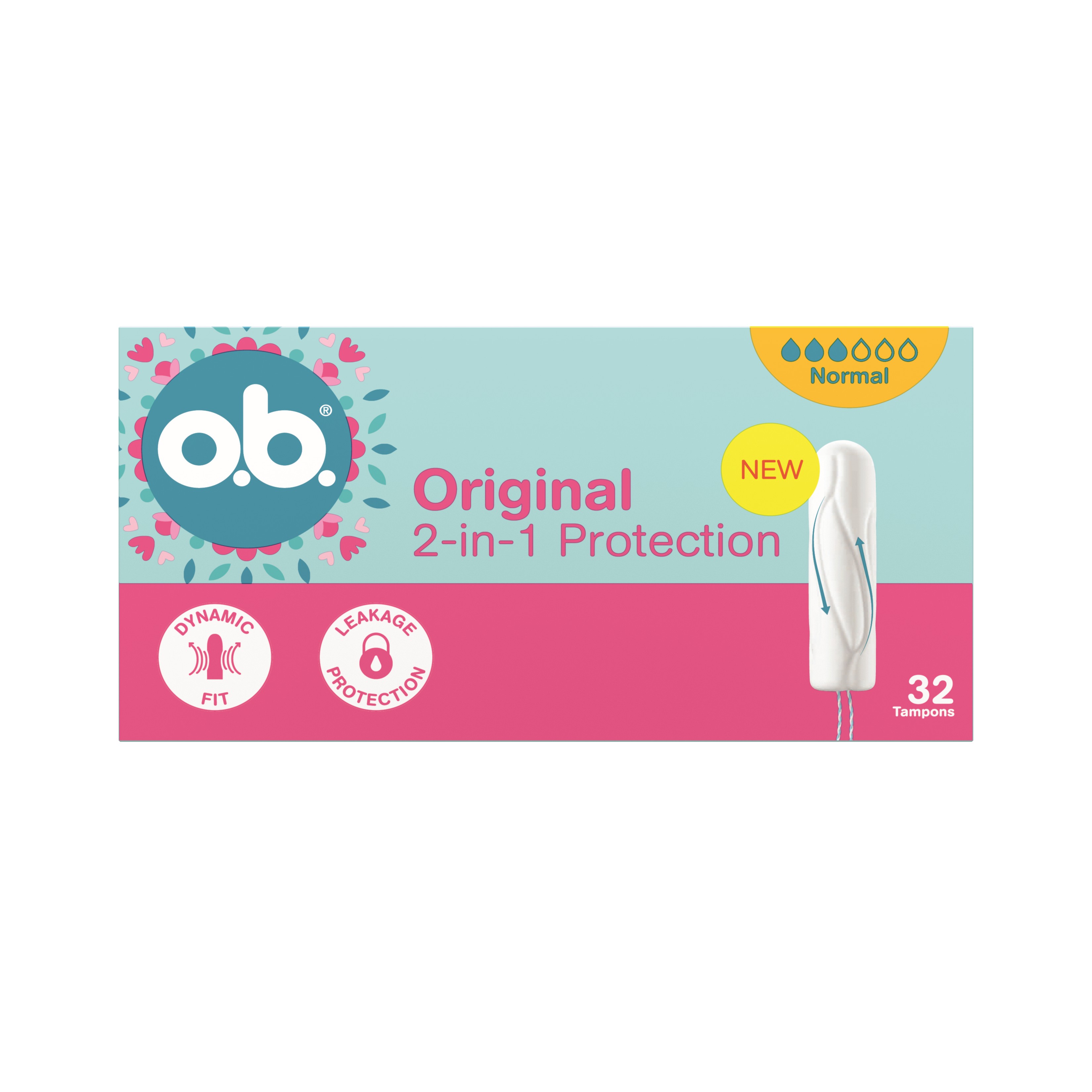 o.b. Original 2w1 Tampony Normal 32 Sztuki
