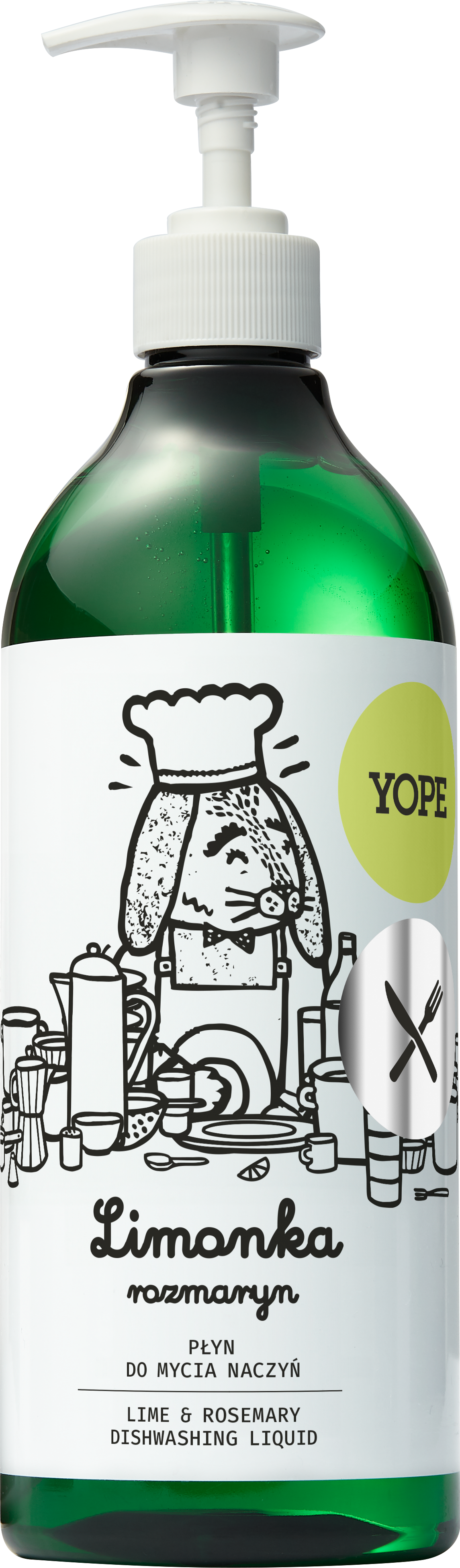 Yope Płyn do Mycia Naczyń Limonka Rozmaryn 750ml
