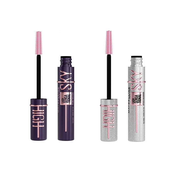 Maybelline Zestaw Sky High Tusz do Rzęs Plum Twilight + Sky High Tusz do Rzęs Topper Space Diamond