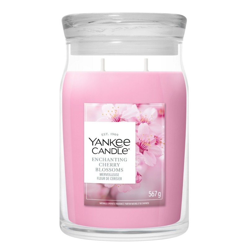 Yankee Candle Signature Świeca w Dużym Słoiku z Dwoma Knotami Enchanting Cherry Blossom