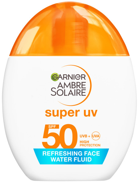 Ambre Solaire Fluid do Twarzy z Kwasem Hialuronowym i Filtrem SPF50