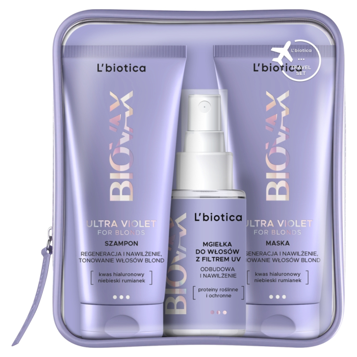 Biovax Zestaw Kosmetyków do Pielęgnacji Włosów Ultra Violet For Blonds