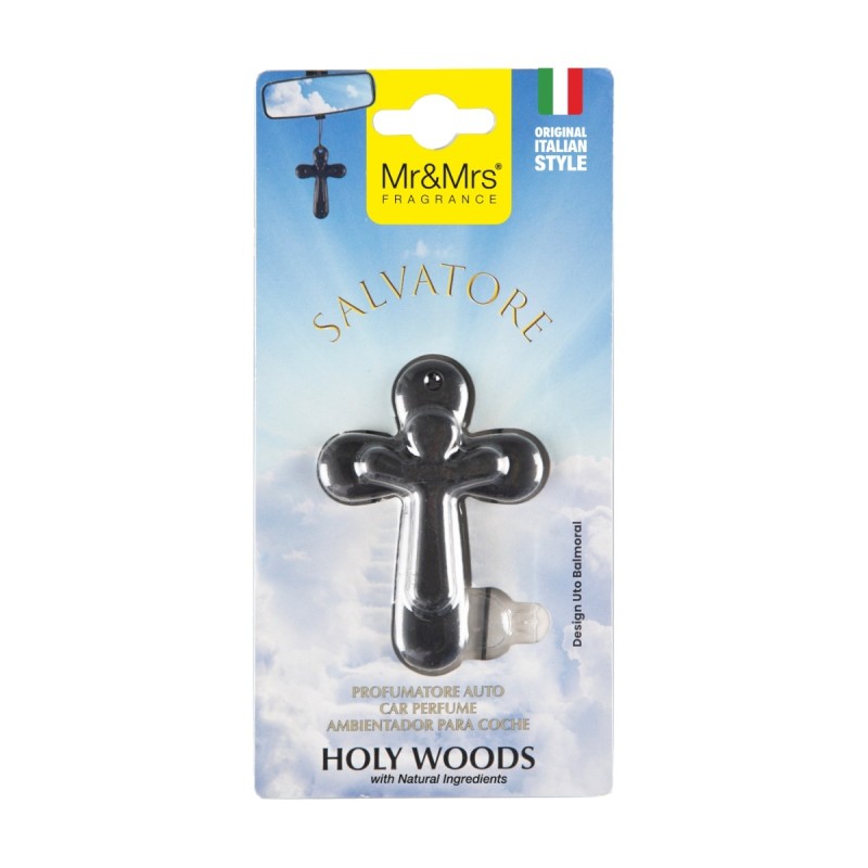 Mr & Mrs Fragrance Salvatore Odświeżacz do Samochodu Holy Woods Czarny