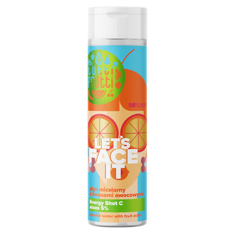 Farmona TUTTI FRUTTI Let's Face It Płyn Micelarny z Kwasami Owocowymi 200ml Krótka Data Ważności 31.08.2026r