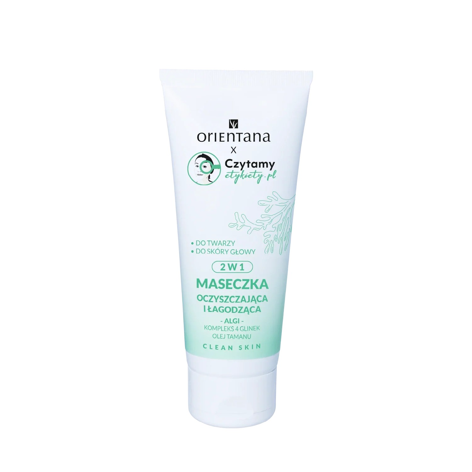Orientana x Czytamy etykiety.pl Maseczka Oczyszczająca i Łagodząca 2w1 75ml