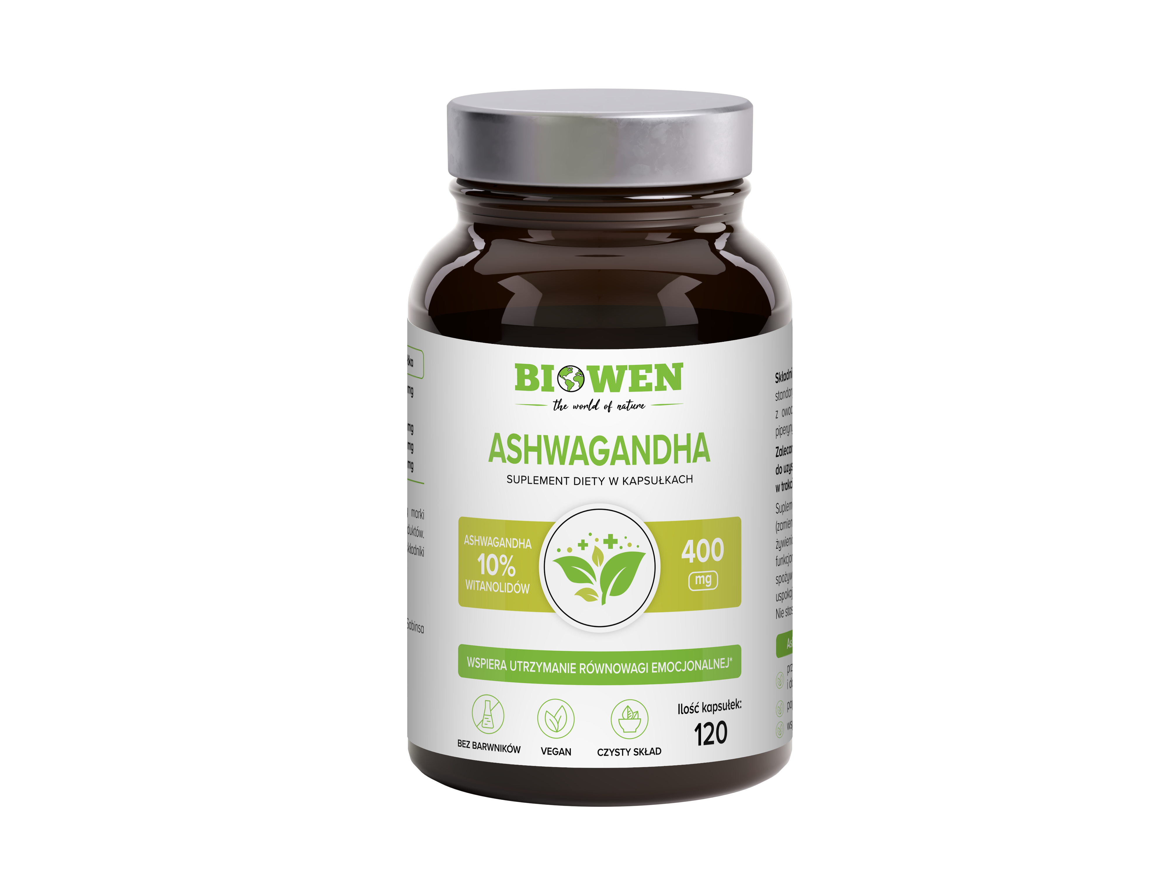 Biowen Ashwagandha Suplement Diety 120 Kapsułek
