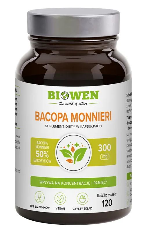 Biowen Bacopa Monnieri Suplement Diety 120 Kapsułek
