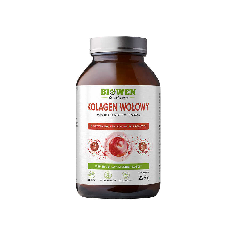 Biowen Kolagen Wołowy Suplement Diety w Proszku 225g