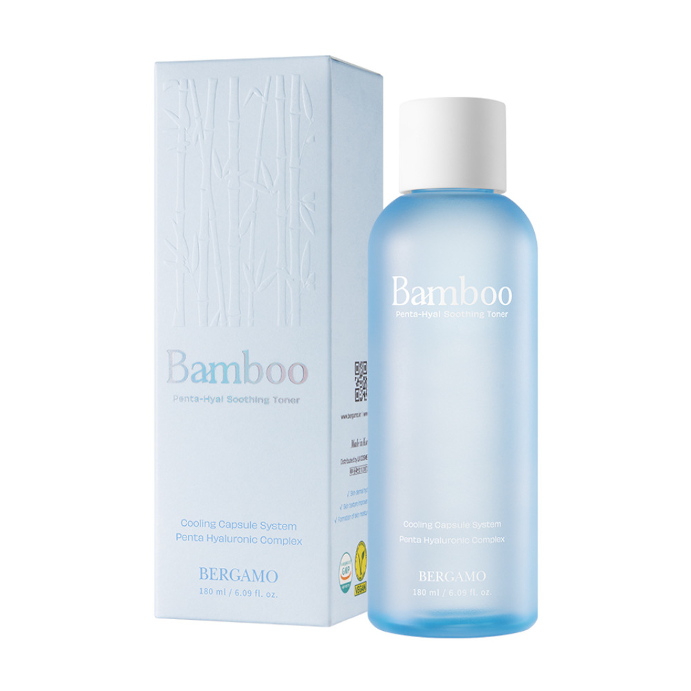 Bergamo Bamboo Kojący Tonik do Twarzy z Bambusem i Kwasem Hialuronowym 180ml