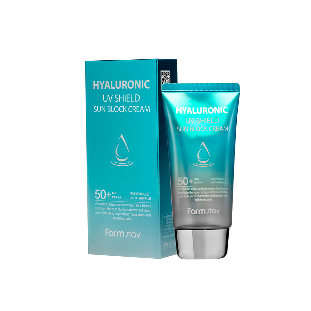Farmstay Hyaluronic Krem do Twarzy z Filtrem SPF50+ PA++++ i Kwasem Hialuronowym 70g