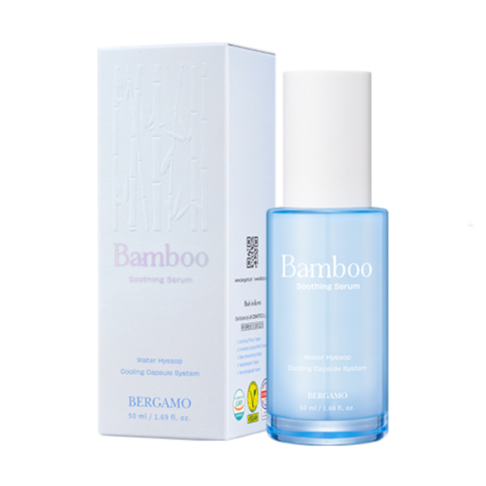 Bergamo Bamboo Kojące Serum do Twarzy z Bambusem i Kwasem Hialuronowym 50ml