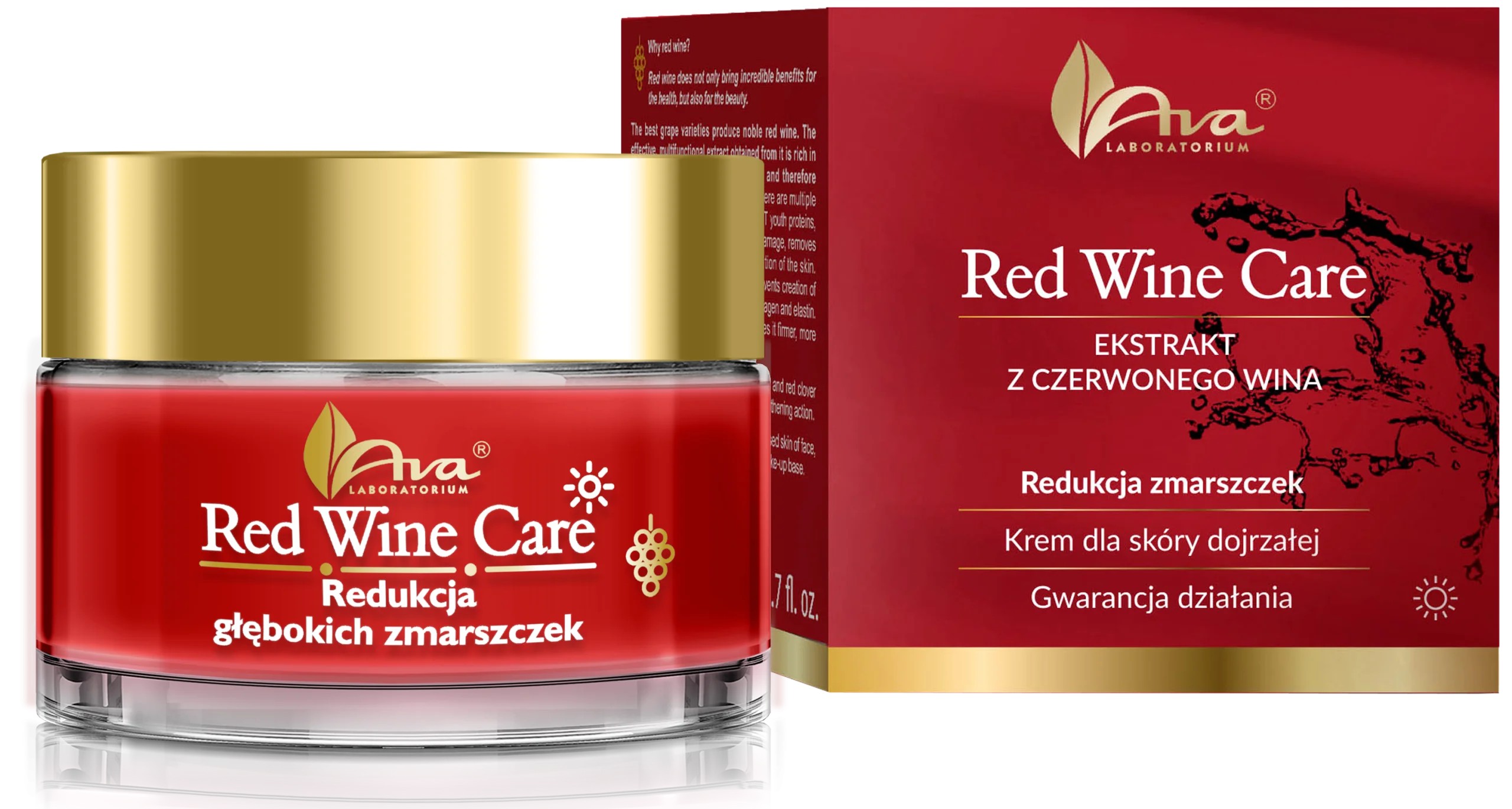 AVA Laboratorium Red Wine Care Redukcja Głębokich Zmarszczek Krem dla Skóry Dojrzałej na Dzień 50ml