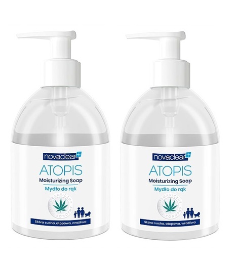 Atopis nawilżające mydło do rąk z organicznym olejem konopnym
