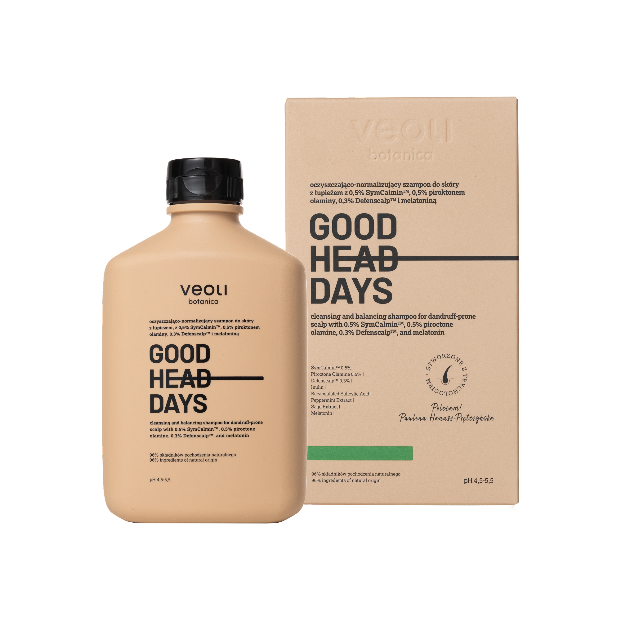 Veoli Botanica Good Head Days Oczyszczająco-Normalizujący Szampon do Skóry z Łupieżem 300ml