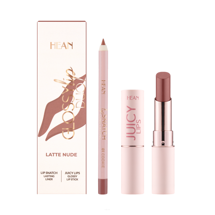 HEAN Gloss Lip Duo Zestaw do Makijażu Ust Latte Nude