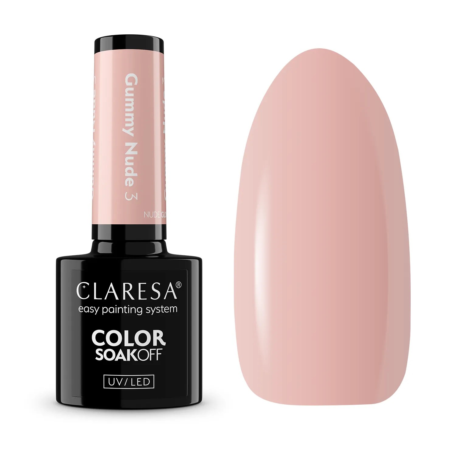 Claresa Lakier Hybrydowy Nude Glow Gummy Nude 3