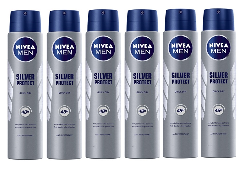 NIVEA MEN Silver Protect Antyperspirant Spray 250ml x6 szt