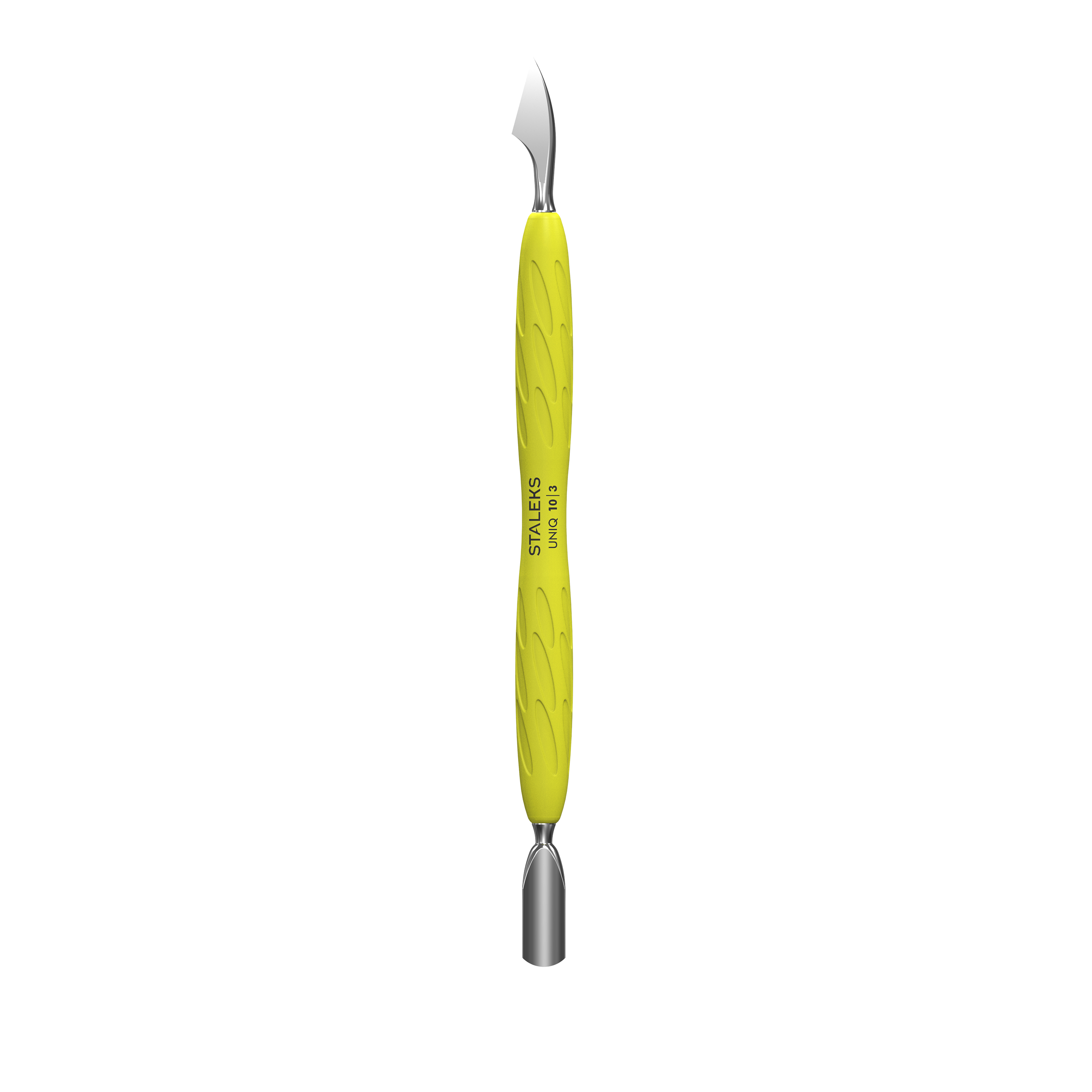 Kopytko do Manicure Gummy z Żółtą Silikonową Rękojeścią UNIQ 10 TYPE 3