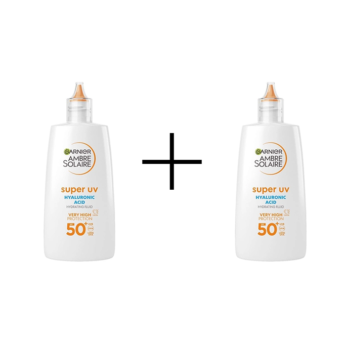 Ambre Solaire Fluid Ochronny Kwas Hialuronowy SPF50 1+1