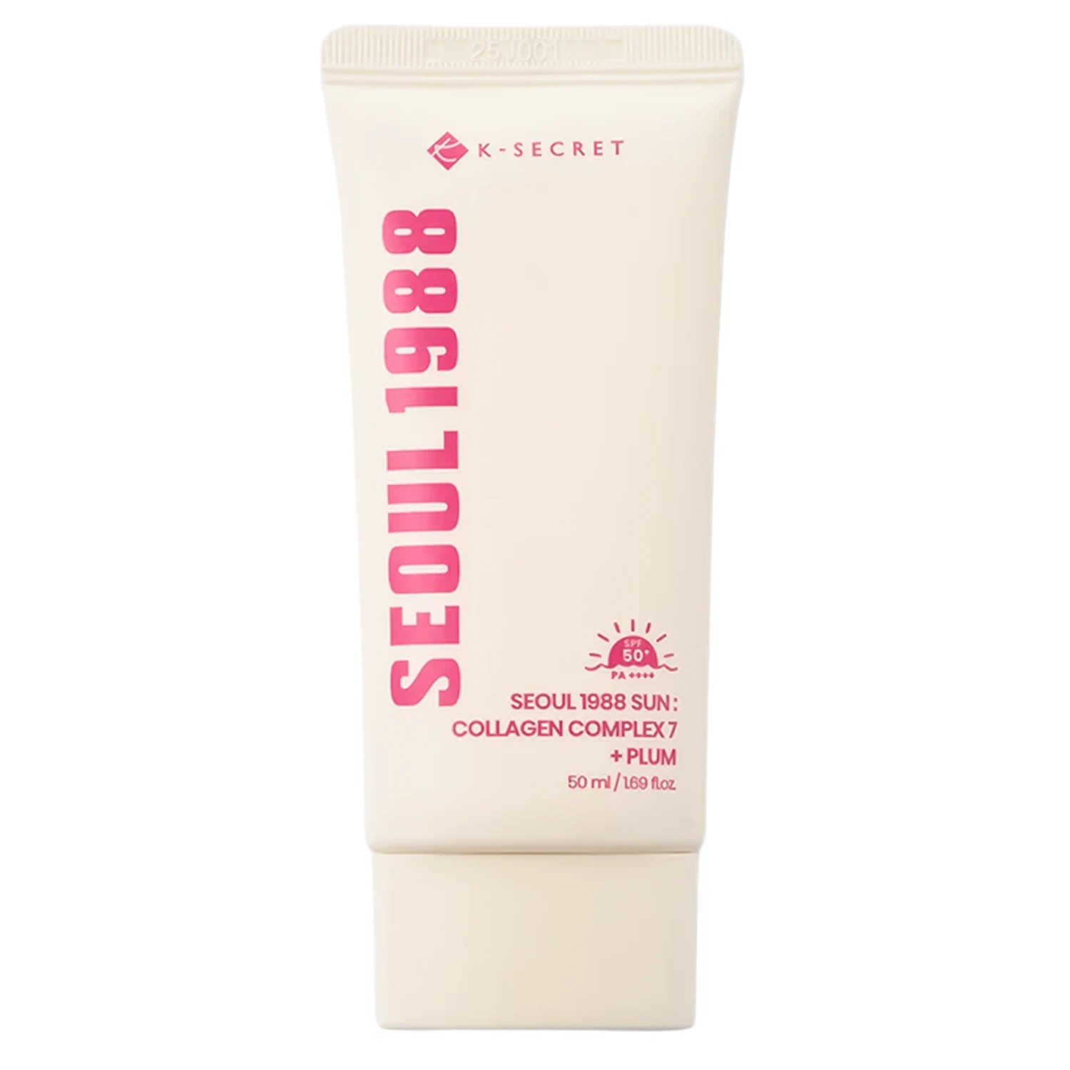 K-Secret Seoul 1988 Sun: Collagen Comple + Plum Krem z Filtrem SPF50+ PA++++
