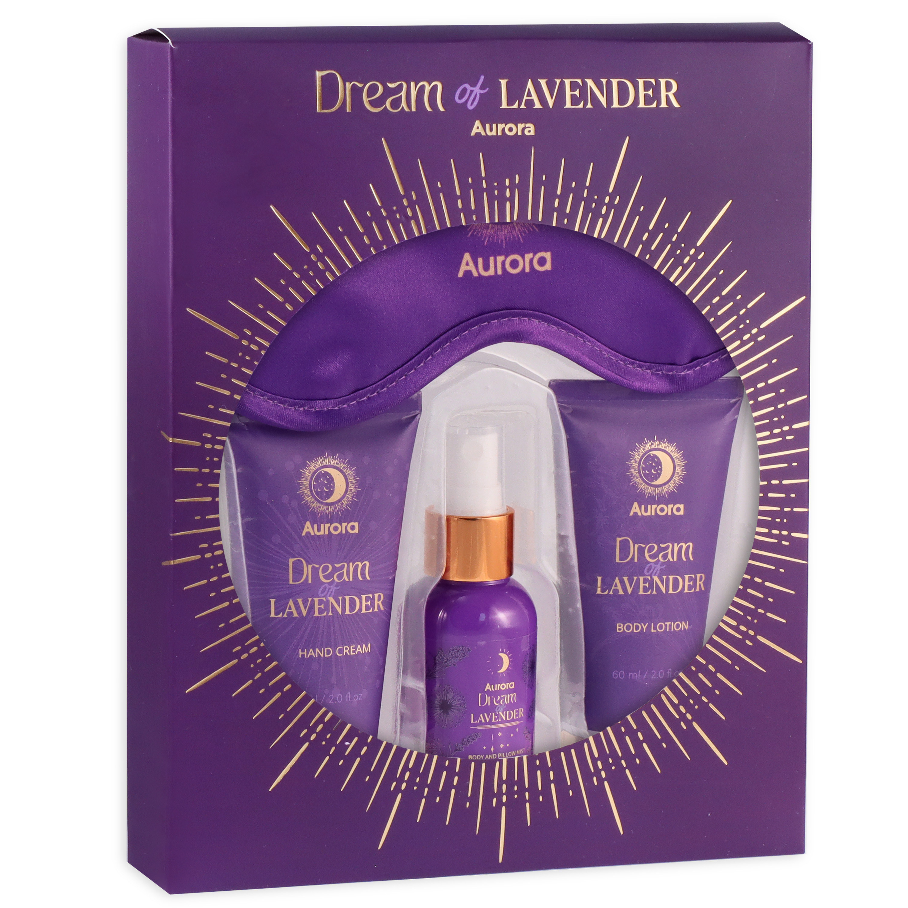 Zestaw Kosmetyków do Pielęgnacji Ciała Dream of Lavender Krem do Rąk + Balsam do Ciała + Mgiełka + Opaska